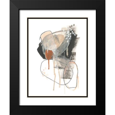 Conductive II Black Modern Wood Framed Art Print with Double Matting by Vess, June Erica