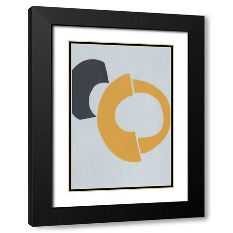 Quaternary Trilogy II Black Modern Wood Framed Art Print with Double Matting by Moore, Regina