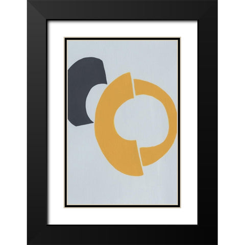 Quaternary Trilogy II Black Modern Wood Framed Art Print with Double Matting by Moore, Regina