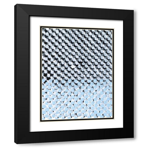 Perforation II Black Modern Wood Framed Art Print with Double Matting by Lam, Vanna