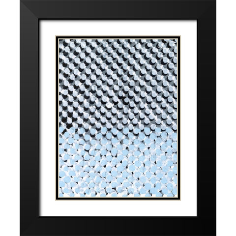 Perforation II Black Modern Wood Framed Art Print with Double Matting by Lam, Vanna