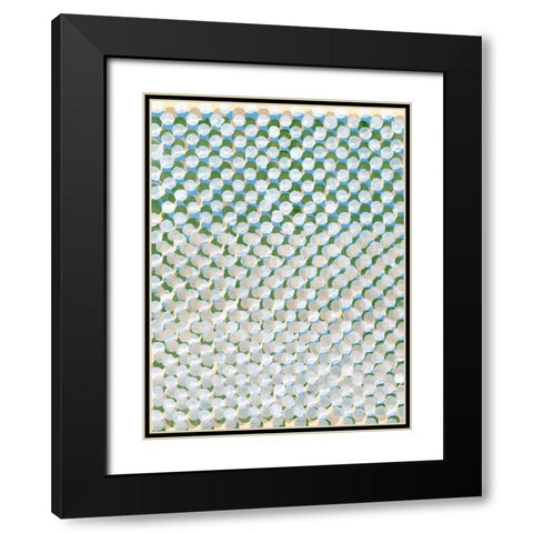 Perforation III Black Modern Wood Framed Art Print with Double Matting by Lam, Vanna