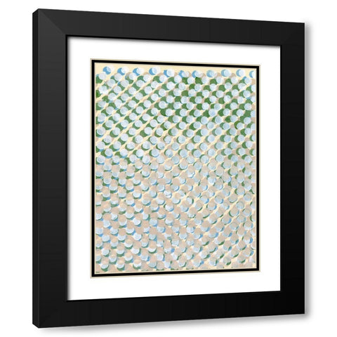 Perforation IV Black Modern Wood Framed Art Print with Double Matting by Lam, Vanna
