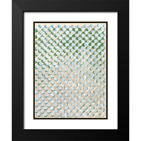 Perforation IV Black Modern Wood Framed Art Print with Double Matting by Lam, Vanna