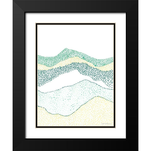Terra Dots I Black Modern Wood Framed Art Print with Double Matting by Lam, Vanna
