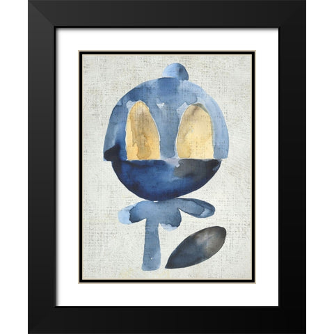 Sea Flower II Black Modern Wood Framed Art Print with Double Matting by Zarris, Chariklia