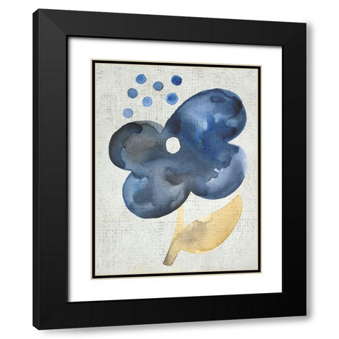 Sea Flower III Black Modern Wood Framed Art Print with Double Matting by Zarris, Chariklia