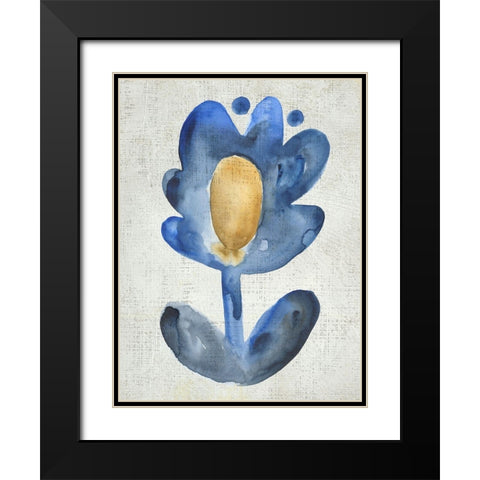 Sea Flower IV Black Modern Wood Framed Art Print with Double Matting by Zarris, Chariklia