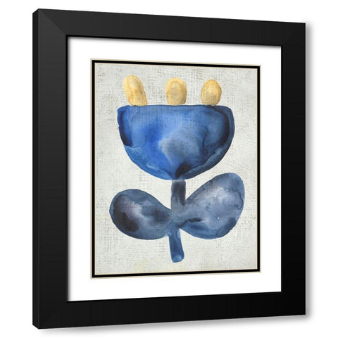 Sea Flower VI Black Modern Wood Framed Art Print with Double Matting by Zarris, Chariklia