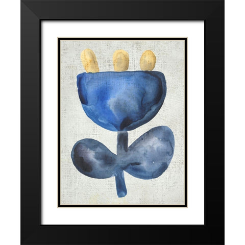 Sea Flower VI Black Modern Wood Framed Art Print with Double Matting by Zarris, Chariklia