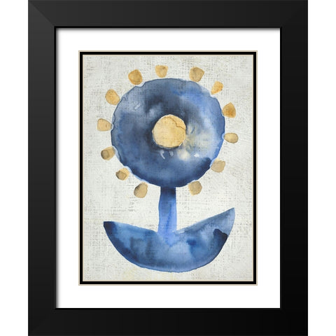 Sea Flower VII Black Modern Wood Framed Art Print with Double Matting by Zarris, Chariklia