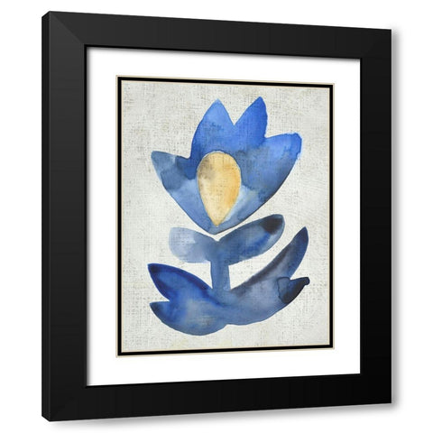 Sea Flower IX Black Modern Wood Framed Art Print with Double Matting by Zarris, Chariklia