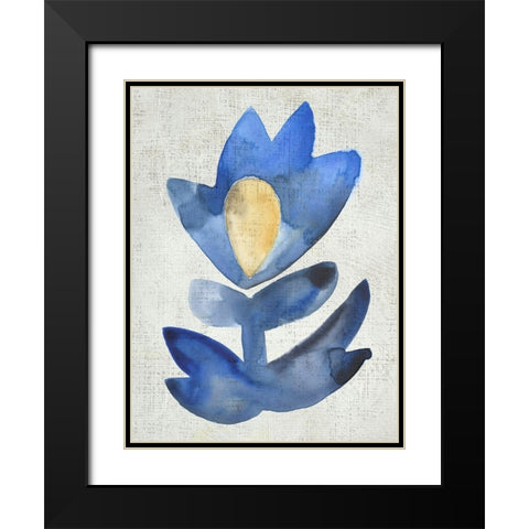 Sea Flower IX Black Modern Wood Framed Art Print with Double Matting by Zarris, Chariklia