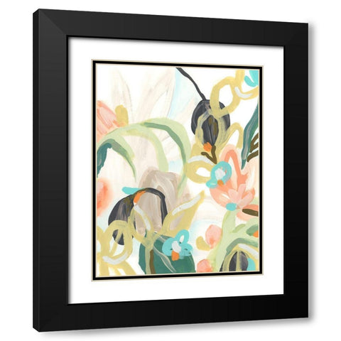 Tropical Jest I Black Modern Wood Framed Art Print with Double Matting by Vess, June Erica