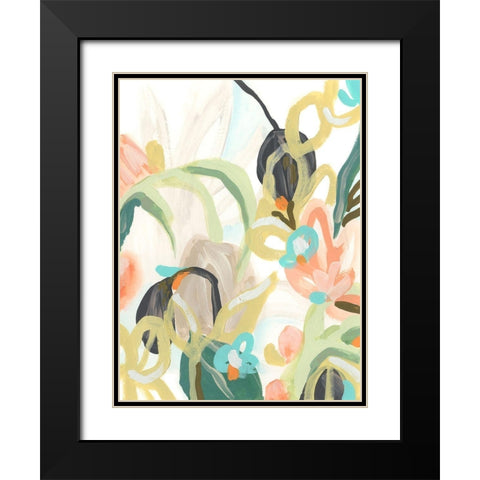 Tropical Jest I Black Modern Wood Framed Art Print with Double Matting by Vess, June Erica