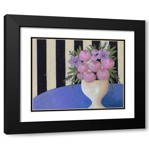 Subtle Bouquet II Black Modern Wood Framed Art Print with Double Matting by Moore, Regina