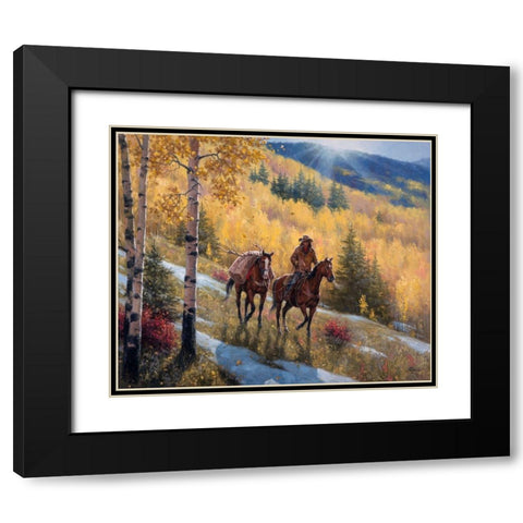 Glow of Indian Summer Black Modern Wood Framed Art Print with Double Matting by Sorenson, Jack