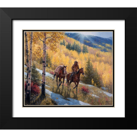 Glow of Indian Summer Black Modern Wood Framed Art Print with Double Matting by Sorenson, Jack