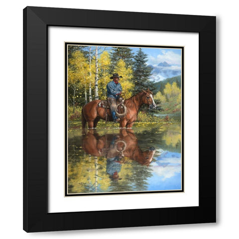 A Good Place to Stop and Reflect Black Modern Wood Framed Art Print with Double Matting by Sorenson, Jack