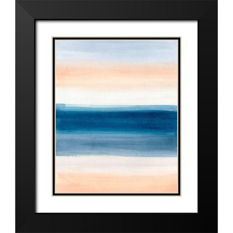 Coastal Strata II Black Modern Wood Framed Art Print with Double Matting by Vess, June Erica
