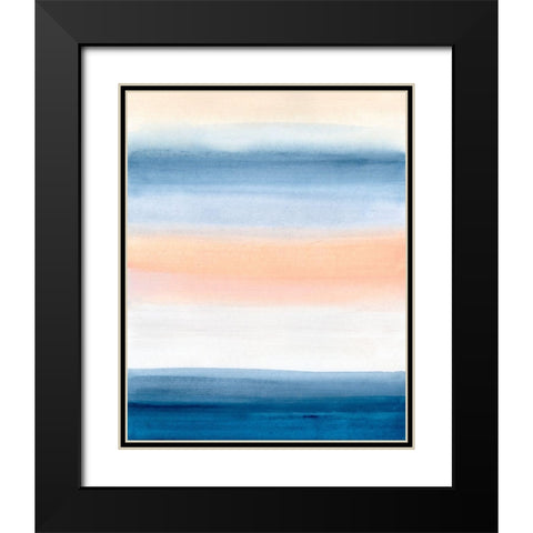 Coastal Strata IV Black Modern Wood Framed Art Print with Double Matting by Vess, June Erica