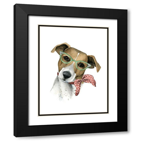 Vogue Dog I Black Modern Wood Framed Art Print with Double Matting by Popp, Grace