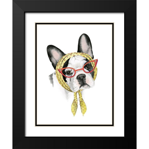 Vogue Dog II Black Modern Wood Framed Art Print with Double Matting by Popp, Grace