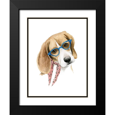 Vogue Dog III Black Modern Wood Framed Art Print with Double Matting by Popp, Grace