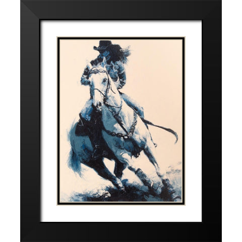 Mood Indigo II Black Modern Wood Framed Art Print with Double Matting by Chapman, Julie T.