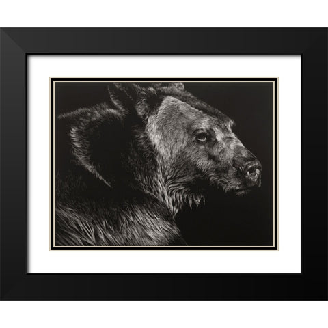 Wild Scratchboard II Black Modern Wood Framed Art Print with Double Matting by Chapman, Julie T.