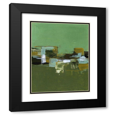 Abstract Village II Black Modern Wood Framed Art Print with Double Matting by Wang, Melissa