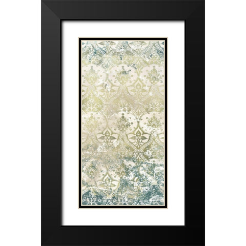 Emerald Textile I Black Modern Wood Framed Art Print with Double Matting by Vess, June Erica