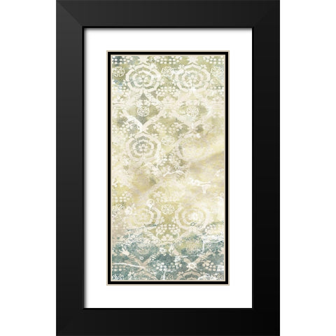 Emerald Textile III Black Modern Wood Framed Art Print with Double Matting by Vess, June Erica