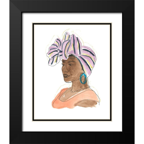Strong and Beautiful II Black Modern Wood Framed Art Print with Double Matting by Vess, June Erica