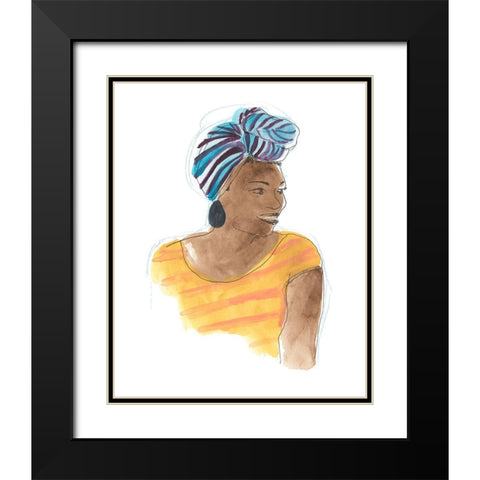 Strong and Beautiful III Black Modern Wood Framed Art Print with Double Matting by Vess, June Erica