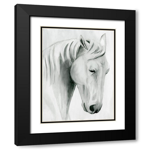 Horse Whisper II Black Modern Wood Framed Art Print with Double Matting by Popp, Grace