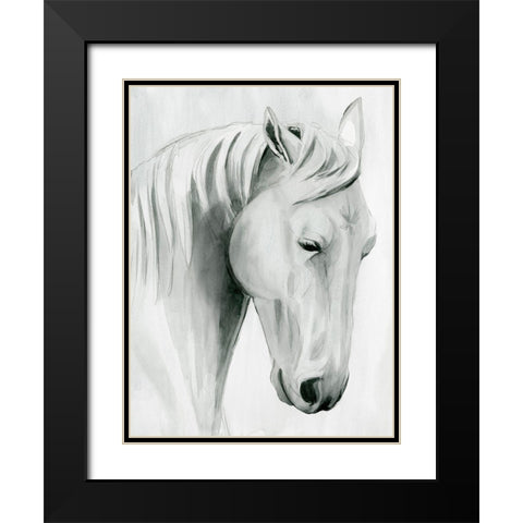 Horse Whisper II Black Modern Wood Framed Art Print with Double Matting by Popp, Grace