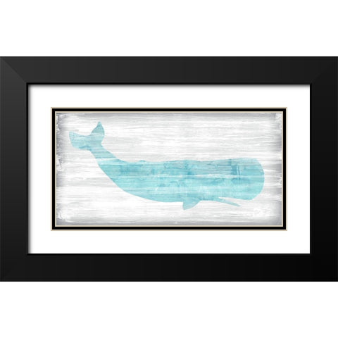 Weathered Whale I Black Modern Wood Framed Art Print with Double Matting by Vess, June Erica
