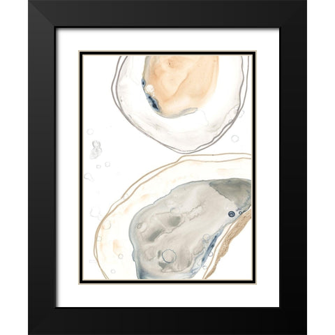 Ocean Oysters I Black Modern Wood Framed Art Print with Double Matting by Vess, June Erica