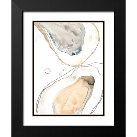 Ocean Oysters IV Black Modern Wood Framed Art Print with Double Matting by Vess, June Erica