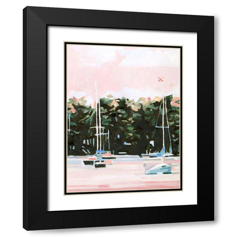 Lake Afternoon I Black Modern Wood Framed Art Print with Double Matting by Scarvey, Emma