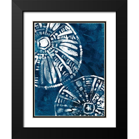 Sea Batik III Black Modern Wood Framed Art Print with Double Matting by Vess, June Erica