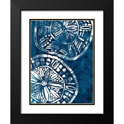 Sea Batik IV Black Modern Wood Framed Art Print with Double Matting by Vess, June Erica