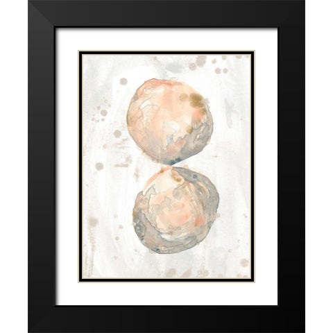 Muted Molusk II Black Modern Wood Framed Art Print with Double Matting by Vess, June Erica