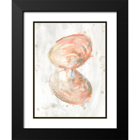 Muted Molusk III Black Modern Wood Framed Art Print with Double Matting by Vess, June Erica