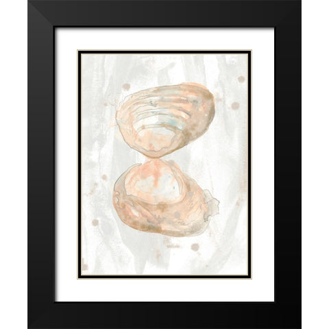 Muted Molusk IV Black Modern Wood Framed Art Print with Double Matting by Vess, June Erica