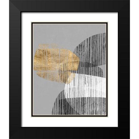 Adjacent Shapes I Black Modern Wood Framed Art Print with Double Matting by Goldberger, Jennifer
