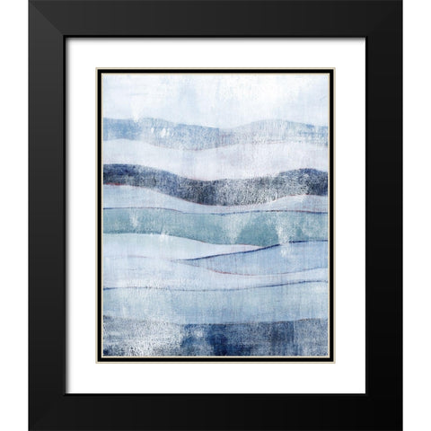White Out in Blue I Black Modern Wood Framed Art Print with Double Matting by Popp, Grace
