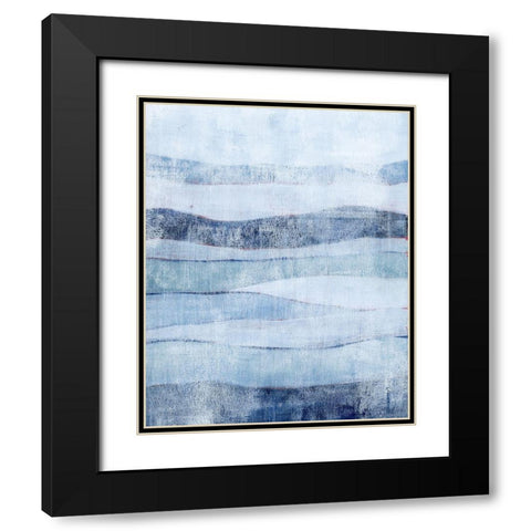 White Out in Blue II Black Modern Wood Framed Art Print with Double Matting by Popp, Grace