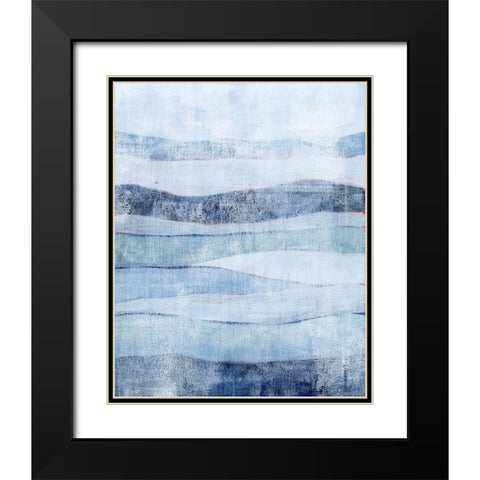 White Out in Blue II Black Modern Wood Framed Art Print with Double Matting by Popp, Grace